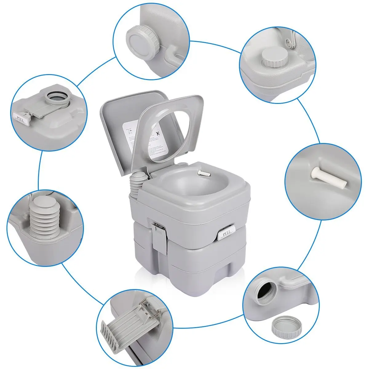 

20L Plastic Mobile Toilet Outdoor Travel Hospital Ward Pregnant Women Elderly Durable Weighted Packaged Bag 15L 10L Available