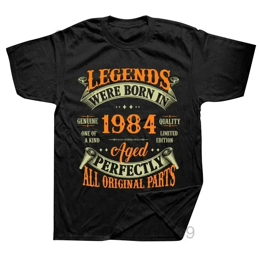 1984 40 Years Birthday Anniversary T-shirt for Men and Women Limited Edition Retro Cotton Shirt Short Sleeve Gift