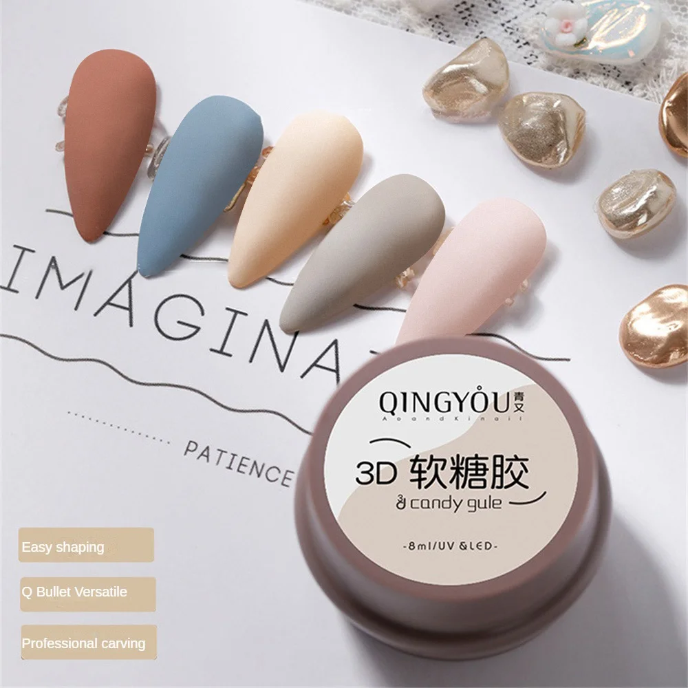 Pvc Solid Gel 3d Easy Shaping 3d Solid Adhesive Nail Art Solid Adhesive Solid State Q Bomb Changes Nail Glue Nail Gel Sculpture