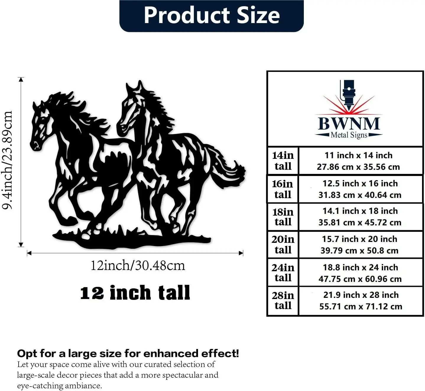 Running Horse Metal Wall Art Western Farmhouse Decor Black Silhouette Sign