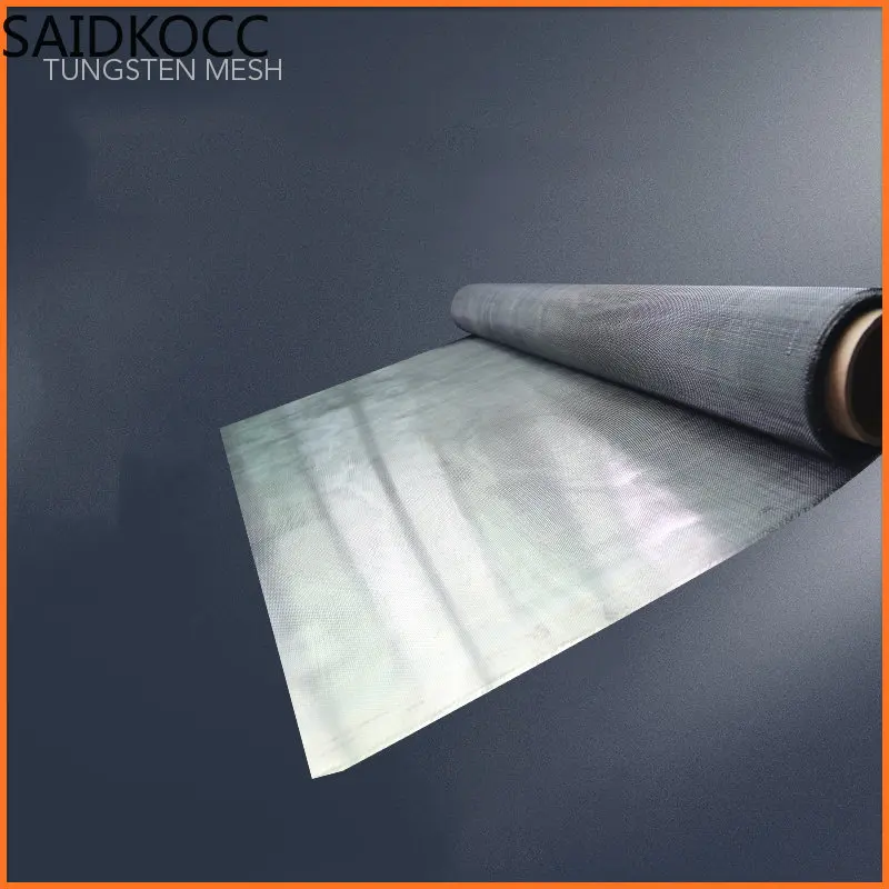 SAIDKOCC دعم مخصص التنغستن ولفرام ث سلك شبكة منسوجة لقطب البطارية/الافتراضي 100x100mm