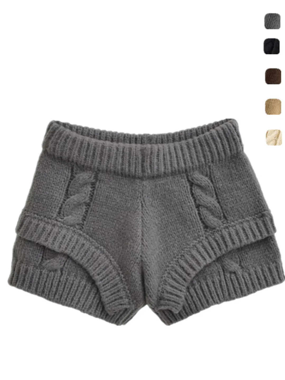 

Sexy Low-Waist Knitted American Twisted Pattern orts Women's Casual Bot Can Flip Low Waist Slimming Versatile Leisure S...