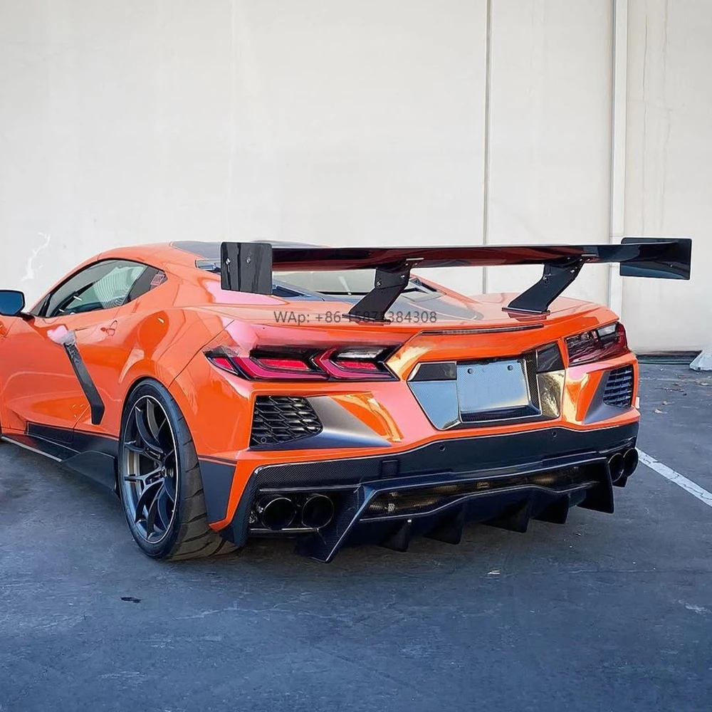 

Real Carbon Fiber APR Style Rear Wing for Corvette C8 Z51 Z06 Rear Spoiler High Wing