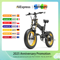 LANKELEISI X3000PLUS-UP Electric Bike 1000W Motor 48V17.5AH Full Suspension Folding Ebike 20*4.0 Inch Fat Tires Electric Bicycle