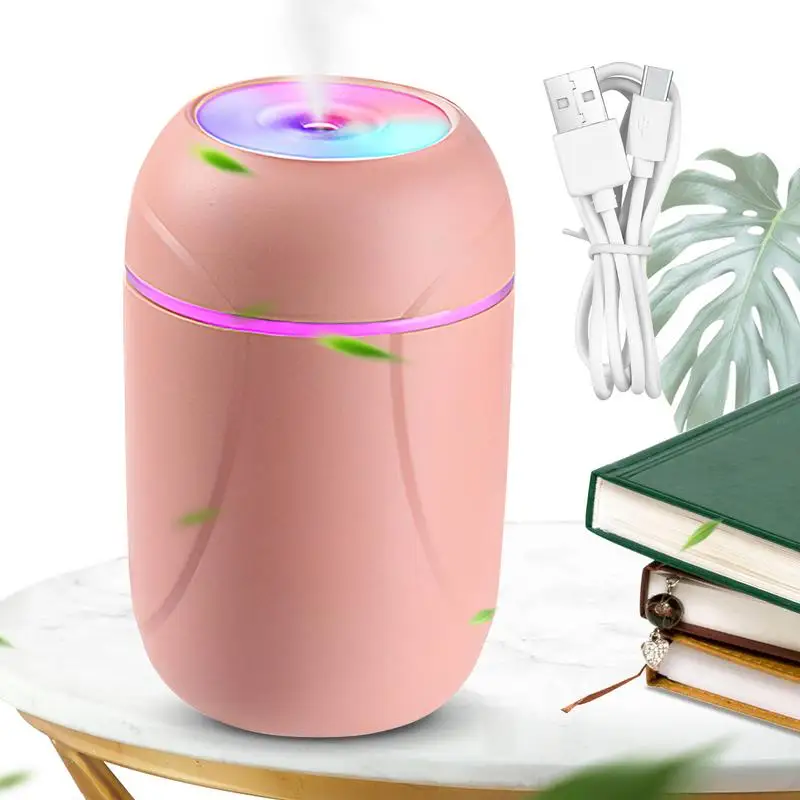 Colorful Light Humidifier 260ml Mini Humidifiers For Household Silent Design Air Humidifier For Bedroom Yoga Studios Game Room