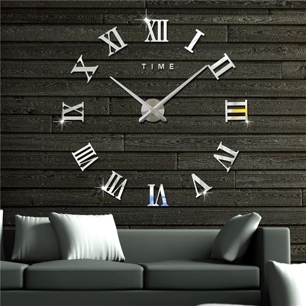 

Large Creative Clock Modern Acrylic Silent Wall Clock For Bedroom Living Room Office Home Decor Wall Clocks
