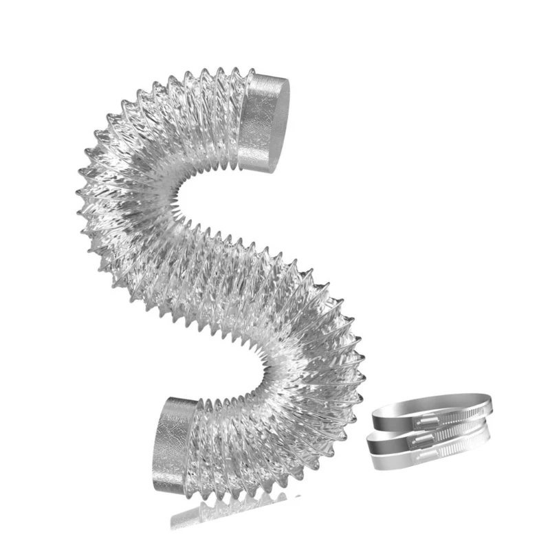 Tuyau ventilation pour sèche-linge, conduit d'air Flexible réglable en PVC, robuste avec 2 colliers serrage à vis pour