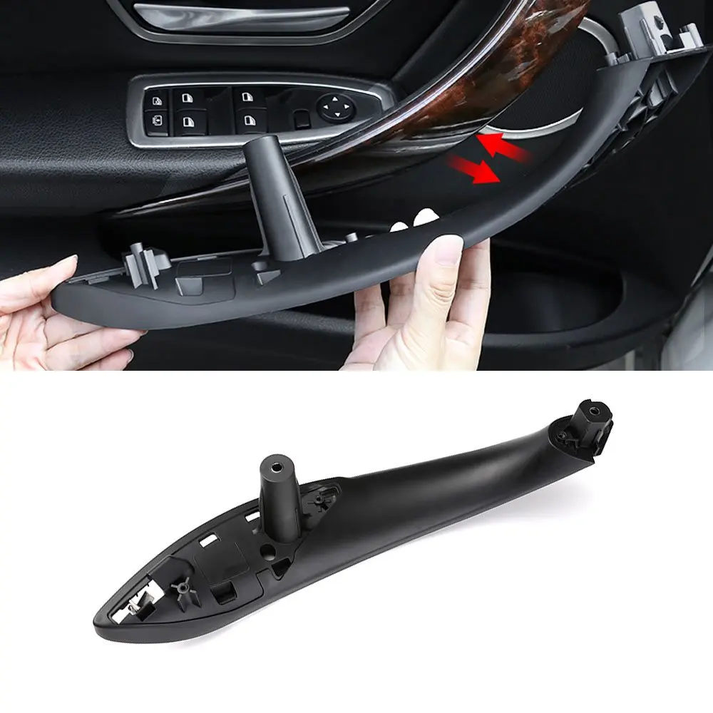 Kunststoff-Autoinnenhandgriffe Schwarz Vorne Hinten Links/Rechts Innentürgriffe Türverkleidungs-Zuggriffe Abdeckung für BMW F30 F80 F31 F32 F34