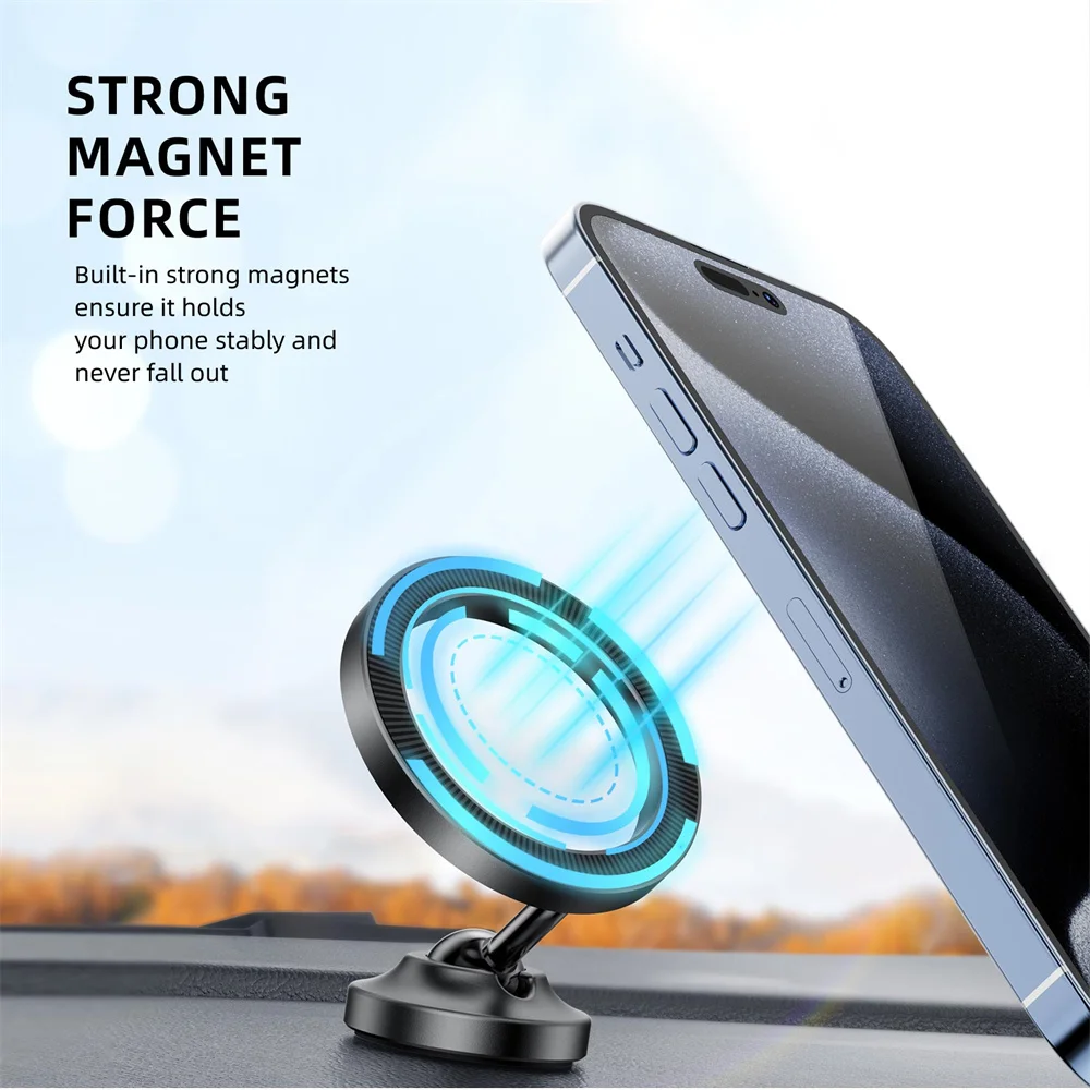 

Magnetic Car Phone Holder Mount Universal Strong Magnet Phone Mount For Car For iPhone 16 15 14 13 12 Pro Max Samsung Huawei