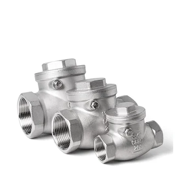 1/4&quot; 1/2&quot; 3/4&quot; 1&quot; 1-1/4&quot; 1-1/2&quot; 2&quot; BSP internal thread horizontal check valve SS304 316 stainless steel swing check valve