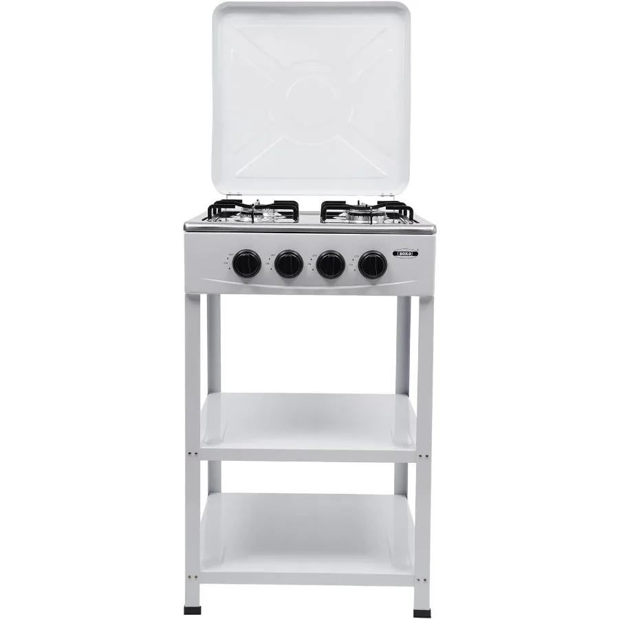 4 موقد غاز البروبان الموقد مع غطاء حجب الرياح للطهي في الهواء الطلق دعامة ساق قابلة للتعديل للاستقرار 34 120 وحدة حرارية بريطانية إجمالية He #1