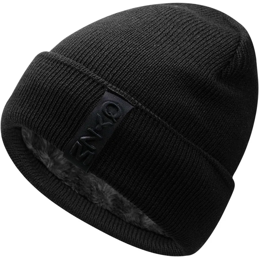 

Hongtellor Knit Beanie Warm Thick Lined Hat Mens Winter Skull Cap Unisex Beanie Cap