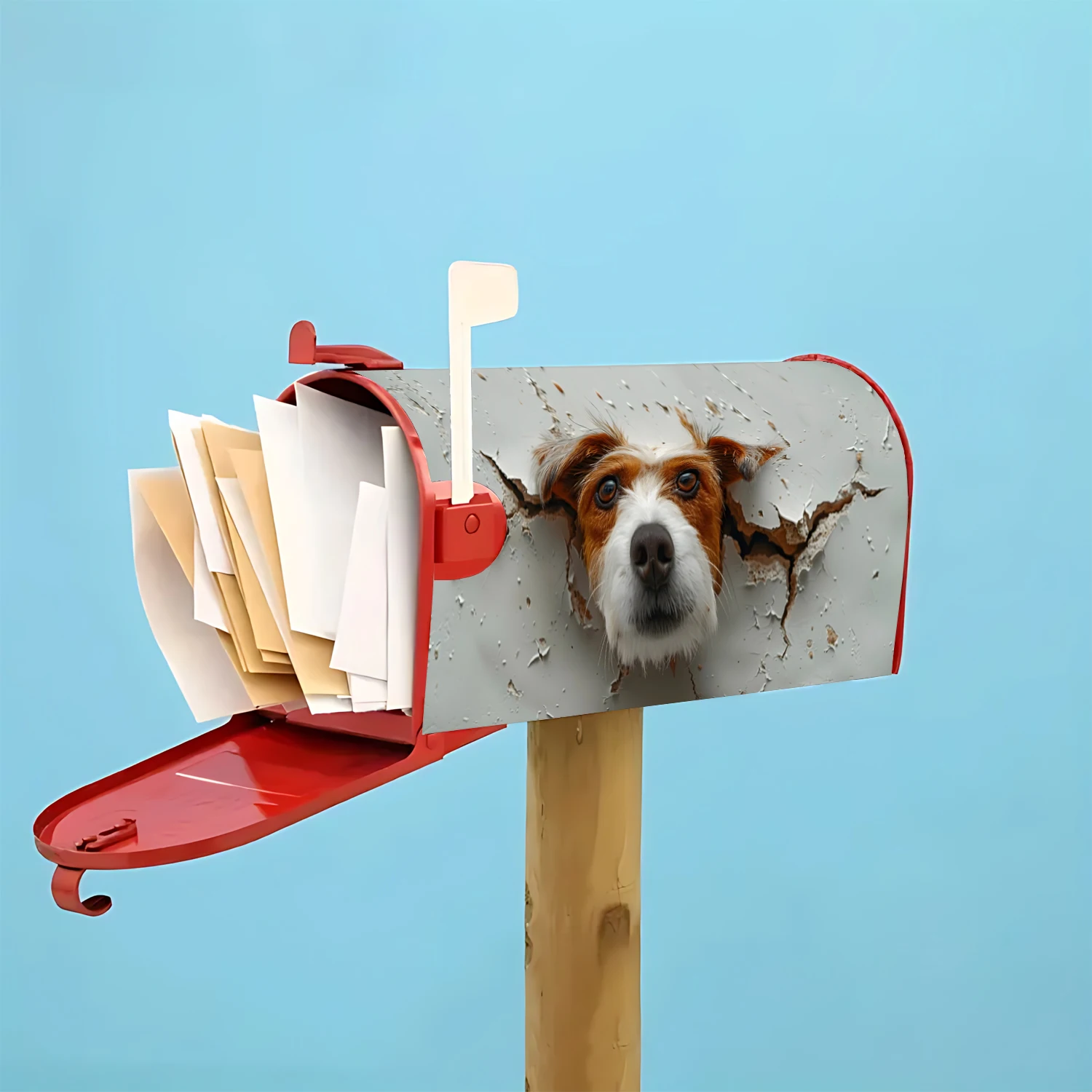 

Magnetic Mailbox Cover Weatherproof Decorative Wrap for Outdoor Mail Box 18x21in Easy Install No Tools Durable Vinyl