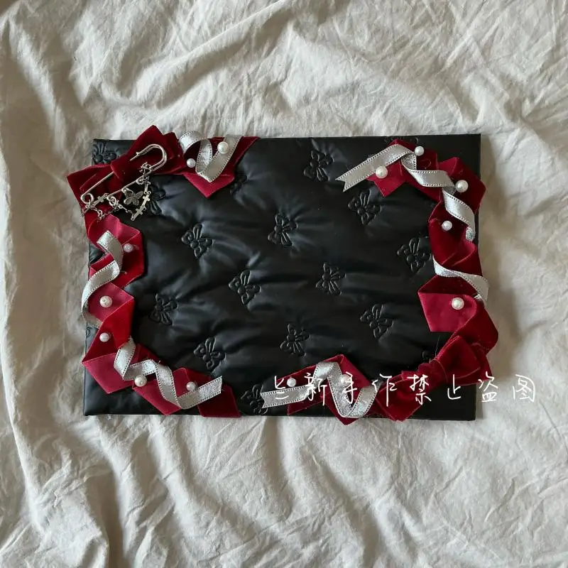Lolita Anime Cosplay Pain Board. Badge Organizer Board. Hand Made Flower Fill Ribbon Bownot Insert Board