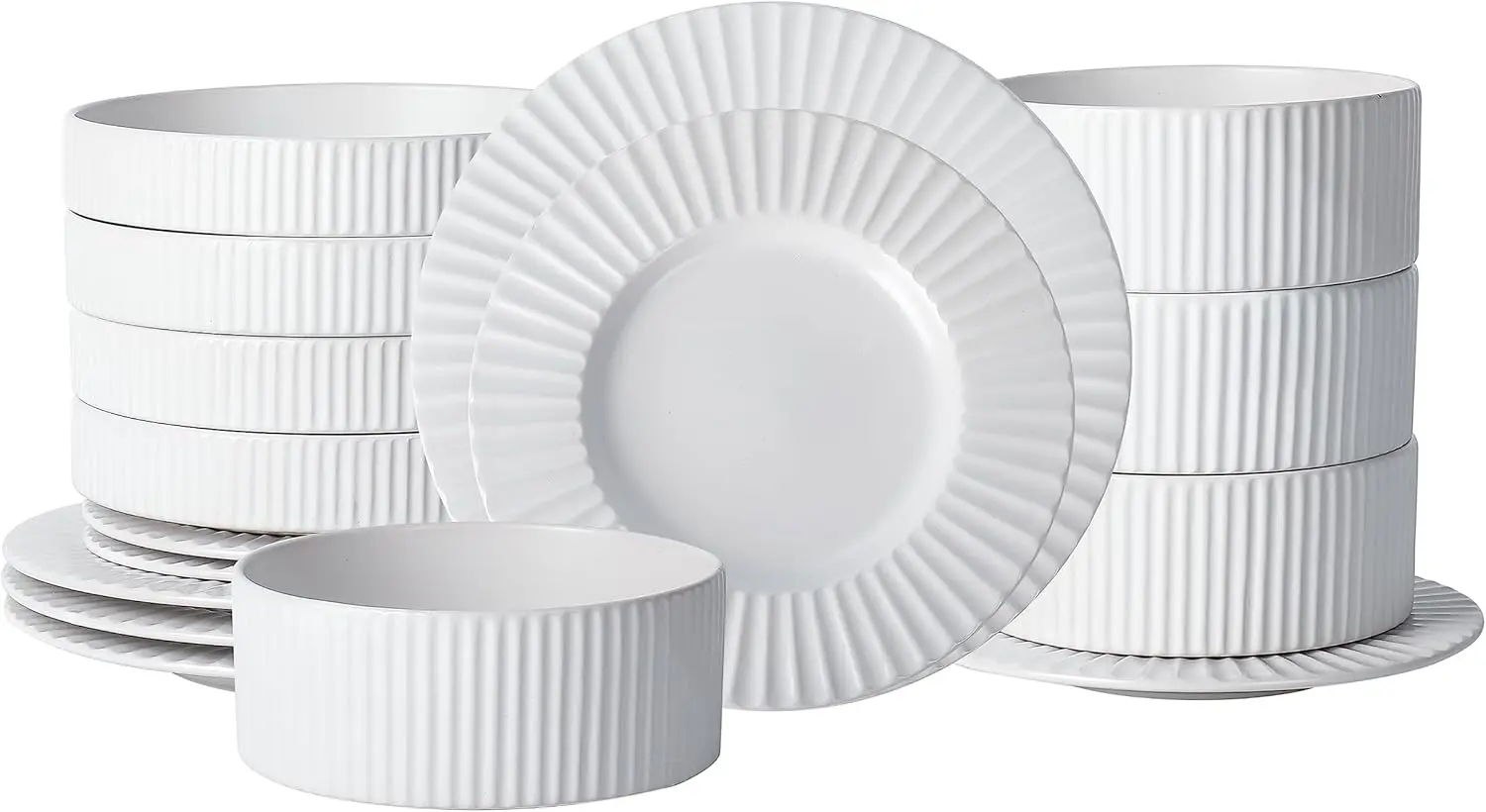 

Christian Siriano Lusso 16-Piece Dinnerware Set Stoneware, White