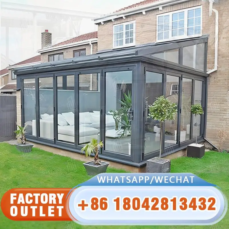 

Prefabricated High Quality Winter Sun House for 4 Season Glass Conservatory SunRoom