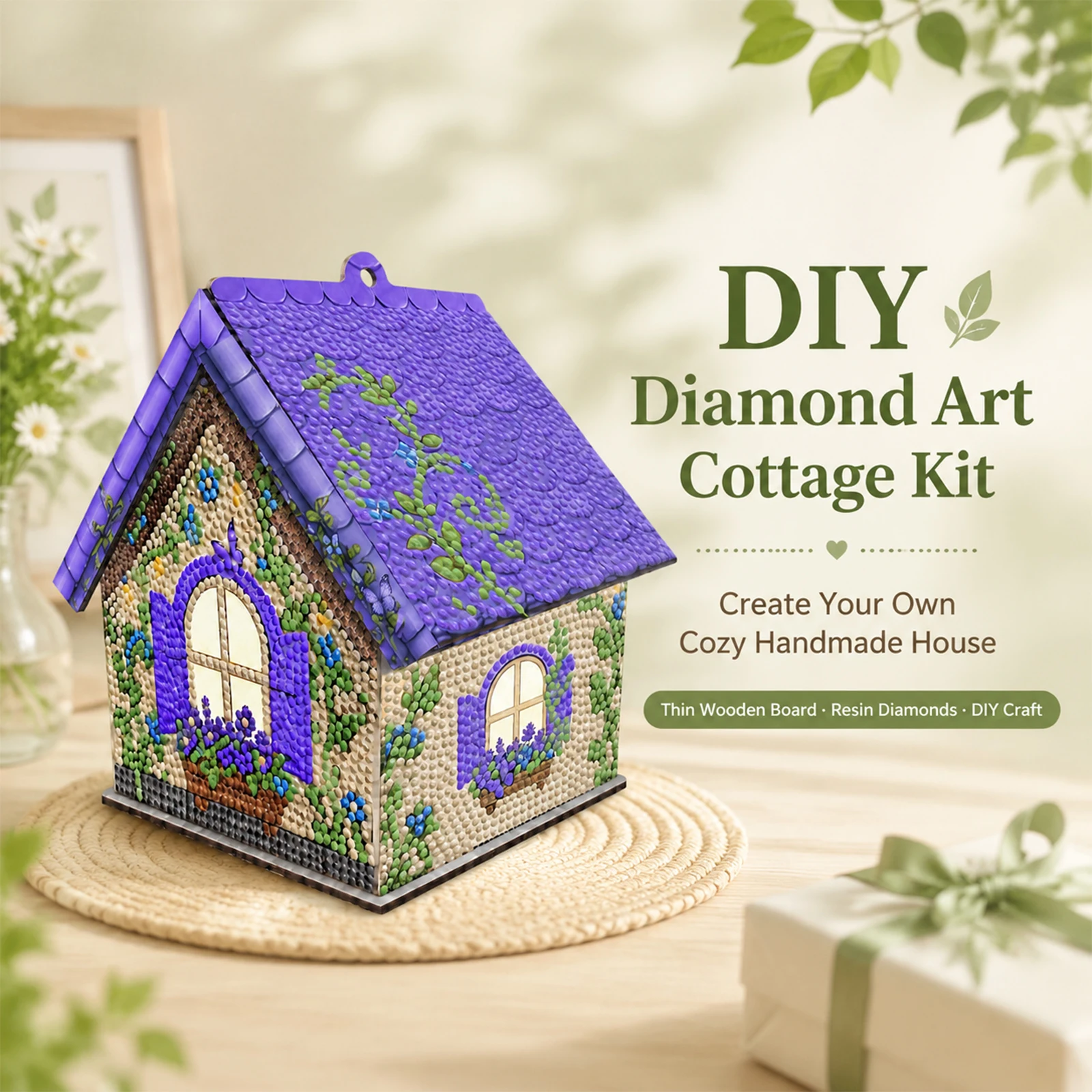 DIY Houten Huis Diamant Schild - Resin Art Ideas recensie en prijs