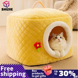 New Winter Pet House Dog Soft Nest Kennel Cozy Sleeping Warm Cave Cat Dog Kitty Basket Cats Bed For Small Medium Dogs Cats