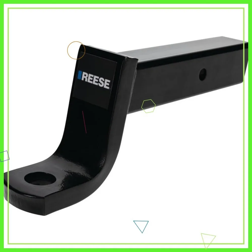 

Heavy Duty Ball Mount 13,000 lbs Capacity Fits 2-1/2 Inch Receiver 5 Inch Drop Black Steel Construction