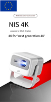 JMGO N1S Portable Triple Laser Projector 4k 3840x2160dpi 120HZ 1200CVIA Video Beamer for Home Theater Outdoor Game Projector