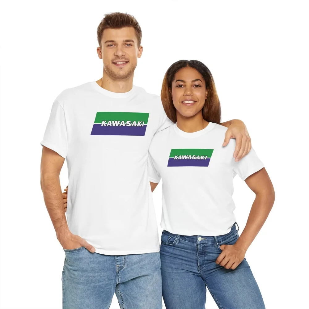 

Retro Kawasaki Racing Car T-shirt Newest Outdoor Cycling Summer Classic Tee Adults Loose Exercise Off-road Motorcycle Jersey