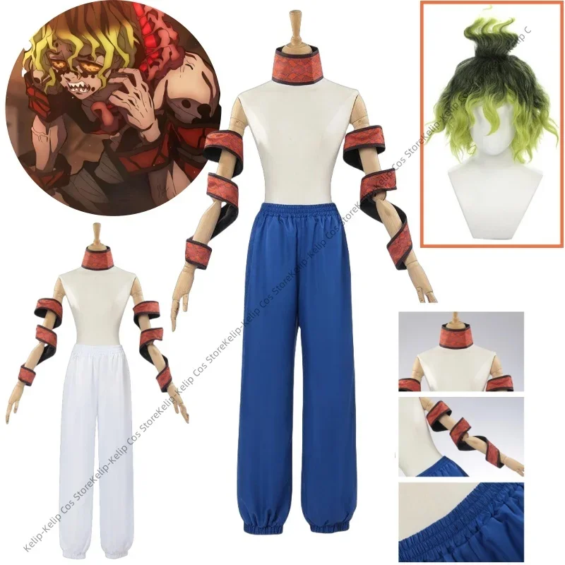 

Костюмы для косплея аниме Shabana Gyutaro, белый и синий стиль, полный комплект без верха для мужчин, наряд для ролевых игр, тематическая вечеринка