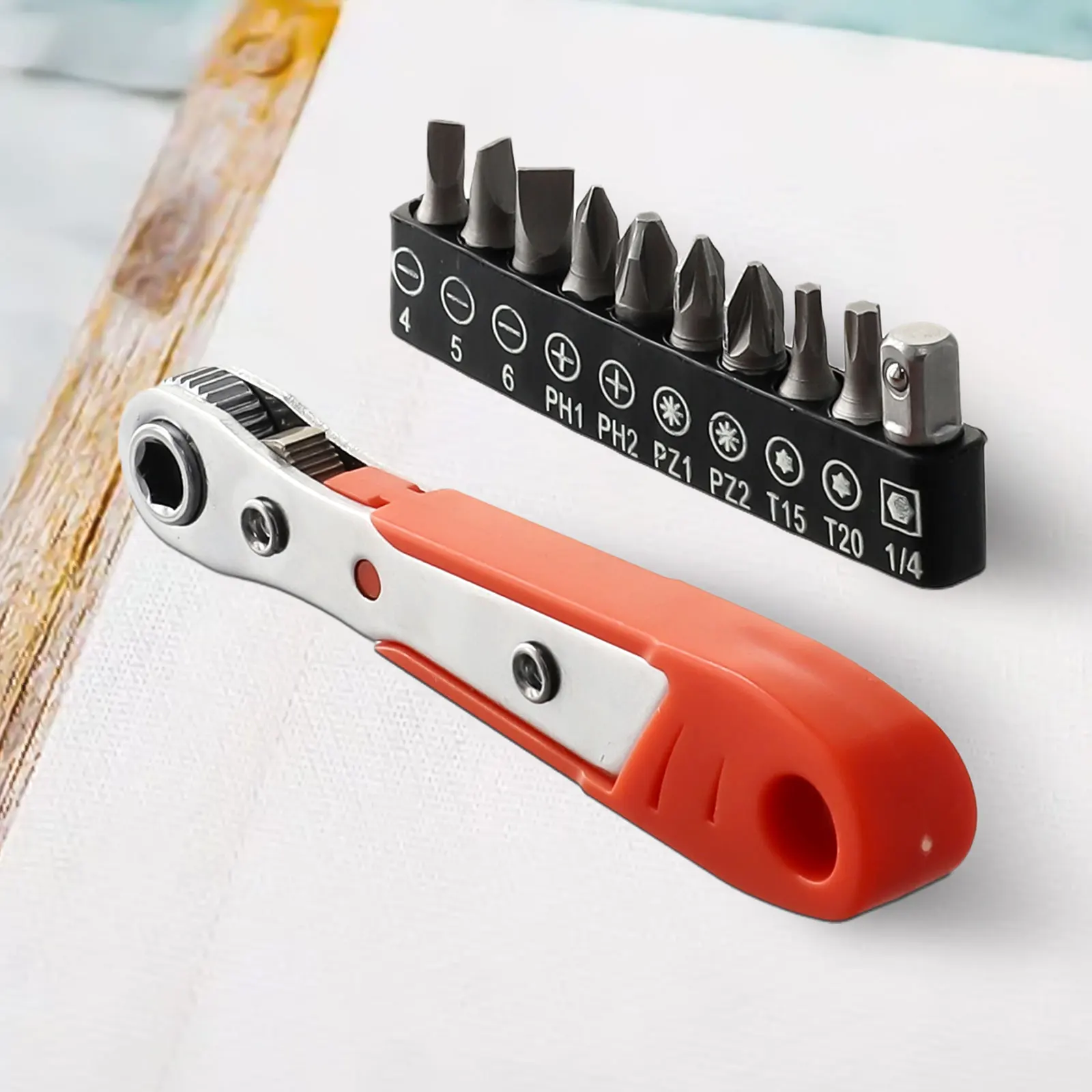 

Magnetic Screwdriver Bits Hex Ratchet Ratcheting Right Spanner Screwdriver Bits Wrench Set Two Way Adjustment Design