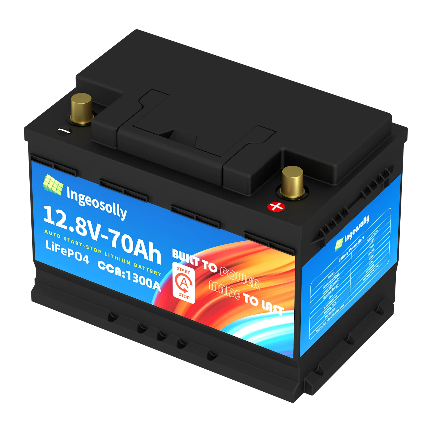 High Quality Car Energy Storage Battery 12.8V 70Ah 896Wh Lithium Car Starting Lifepo4 Battery For Starting Car, Emergency Energy