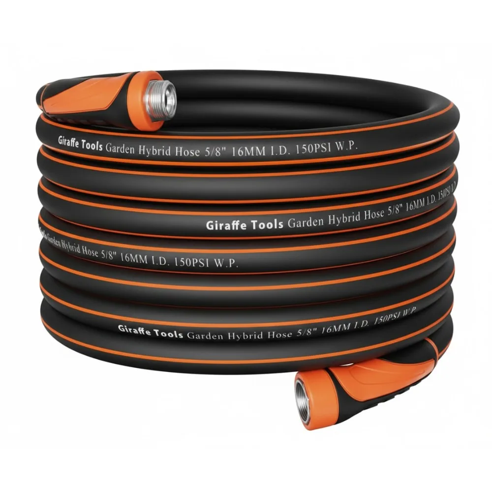 

100ft Heavy Duty Garden Hose, Flexible Lightweight Water Hose with Swivel Handle, 600 PSI Burst Pressure for Home & Garden