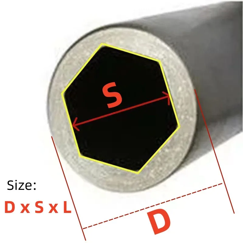 wholesale Inner hexagonal steel pipe Hexagonal shaft sleeve Tubing Carbon steel material transmission shaft tube