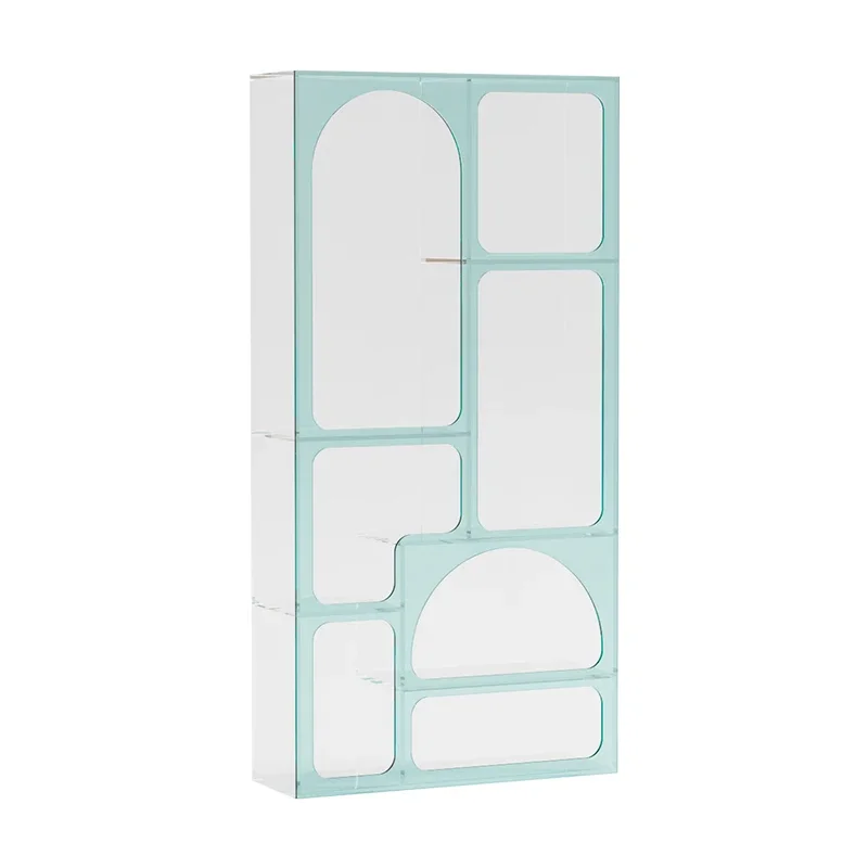 Nordic acrylic bookshelf floor-to-ceiling living room creative multi-layer shelf wall display cabinet Lego figure