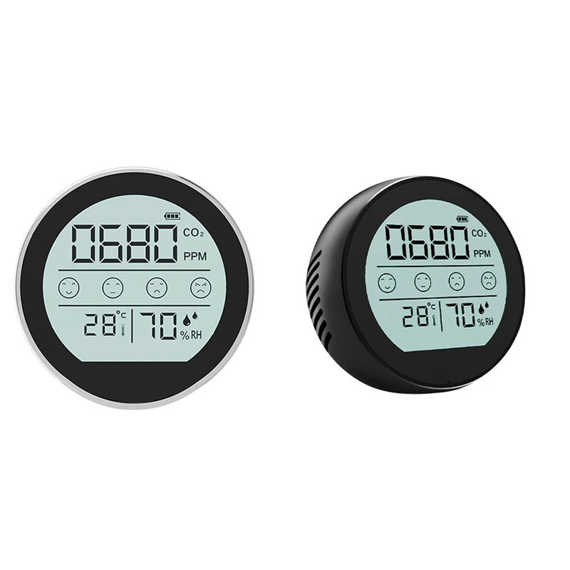 Монитор качества воздуха, счетчик CO2, детектор углекислого газа, обнаружение температуры и влажности для домашнего офиса, автомобиля