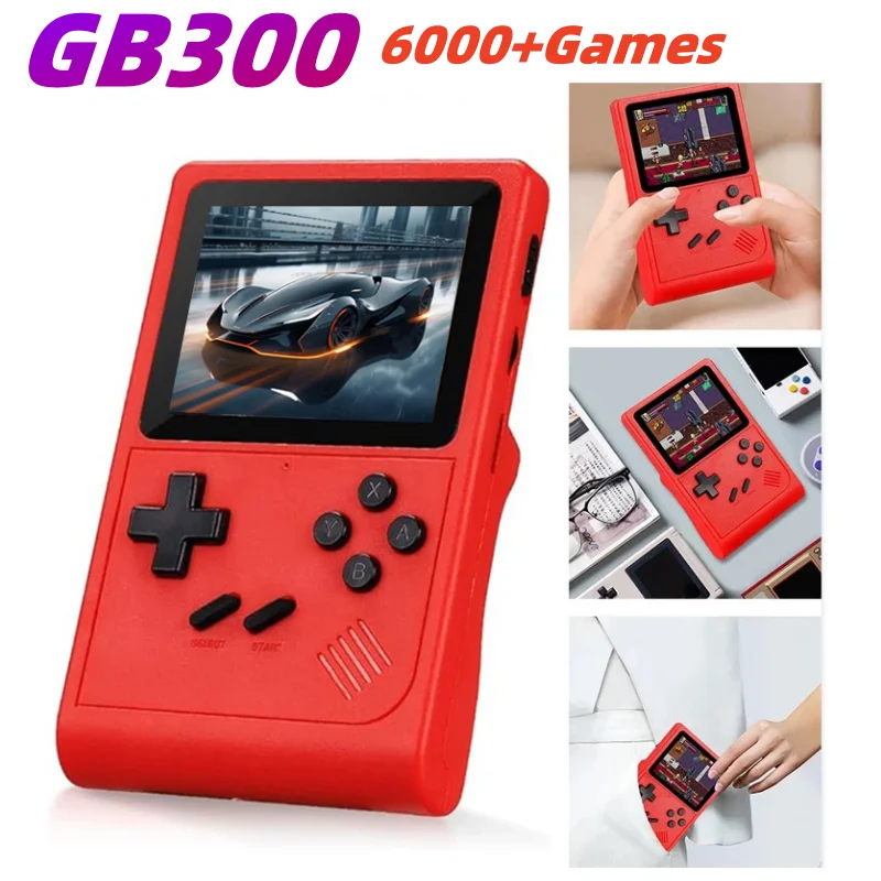 GB300 TV Retro Console per videogiochi Built-in 8G schermo da 3.0 pollici lettori di giochi portatili 6000 + giochi uscita AV 800mAh per bambini