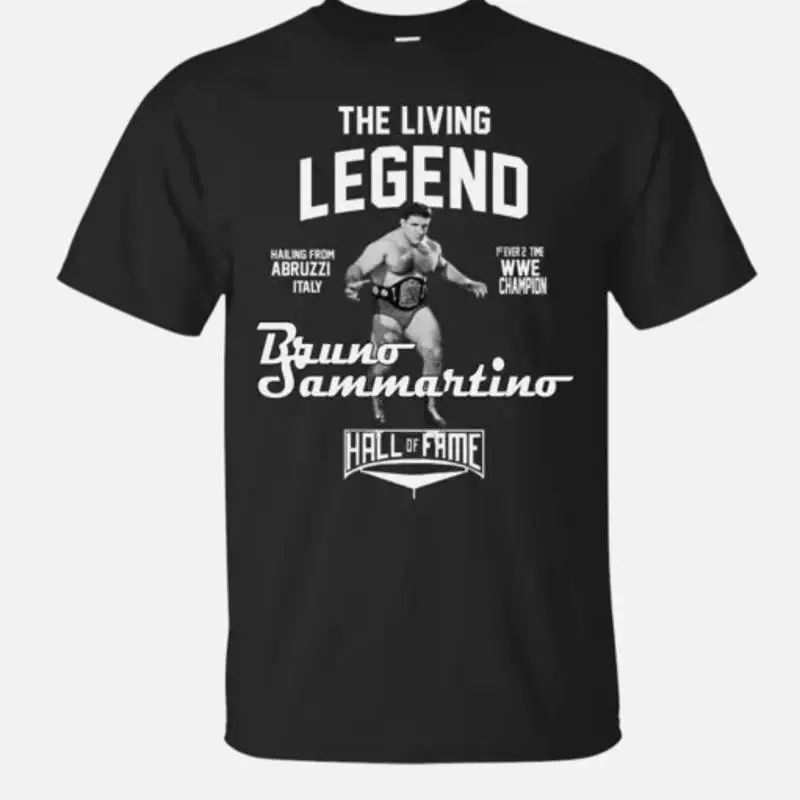 Venta Bruno Sammartino The Living Legend camiseta negra para hombre de todas las tallas