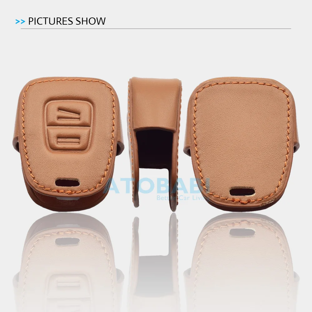 ATOBABI Leather Car Key Case Keychain For Opel Astra G Zafira A Frontera Omega B 2002 2003 Remote Control Fobs Protector Cover