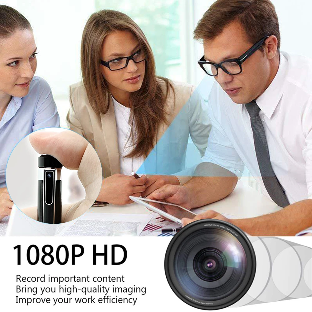 Mini 1080P HD Camera Portable Pocket Cam Voice Video Recorder for Business Conference Sport DV Wearable Body Cam