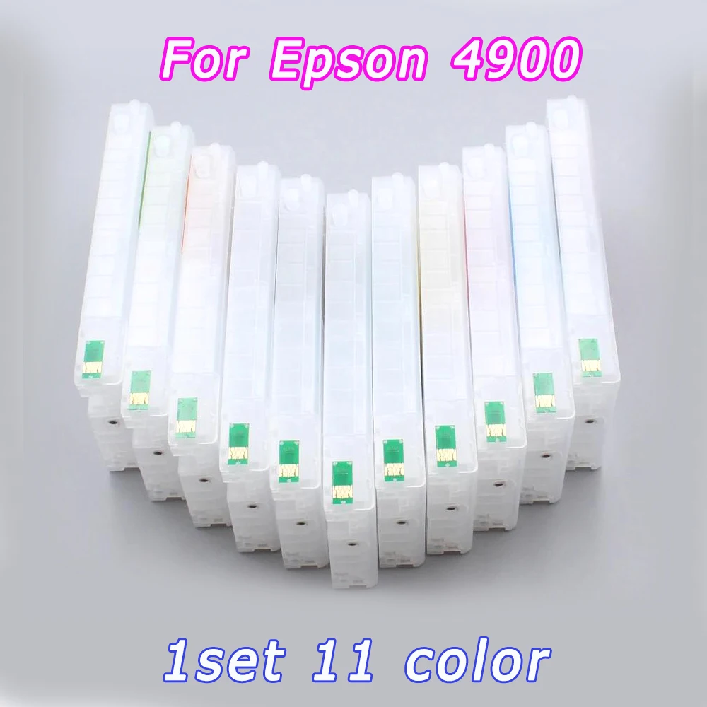 4900 Refillable Ink Cartridge  for Epson T6531-T6539 T653A T653B With ARC Chips For Epson Stylus Pro 4900 Printer 11 colors