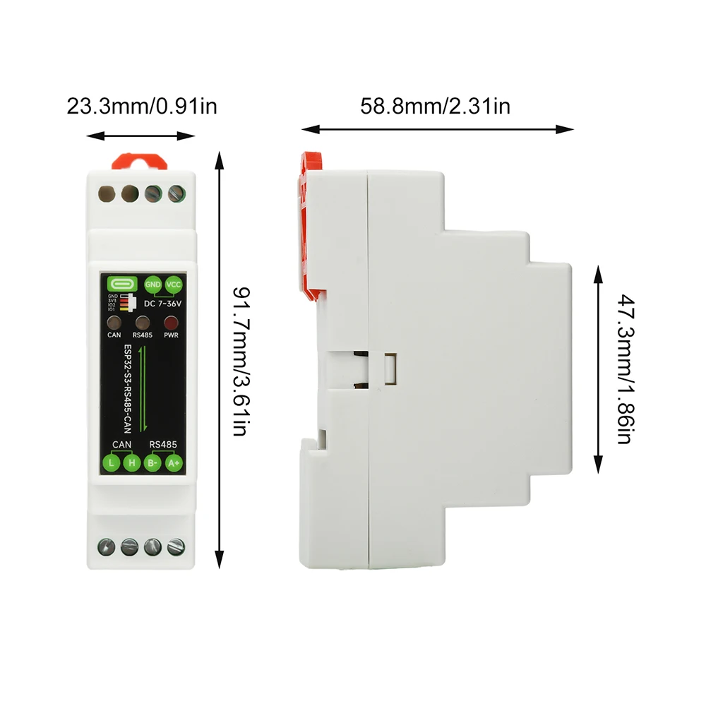 Industrielle ESP32-S3-RS485-CAN 1-Kanal Wifi Bluetooth Relais Industrielle Steuerplatine Rs485 Kann Communicator Typ C – Detail 3