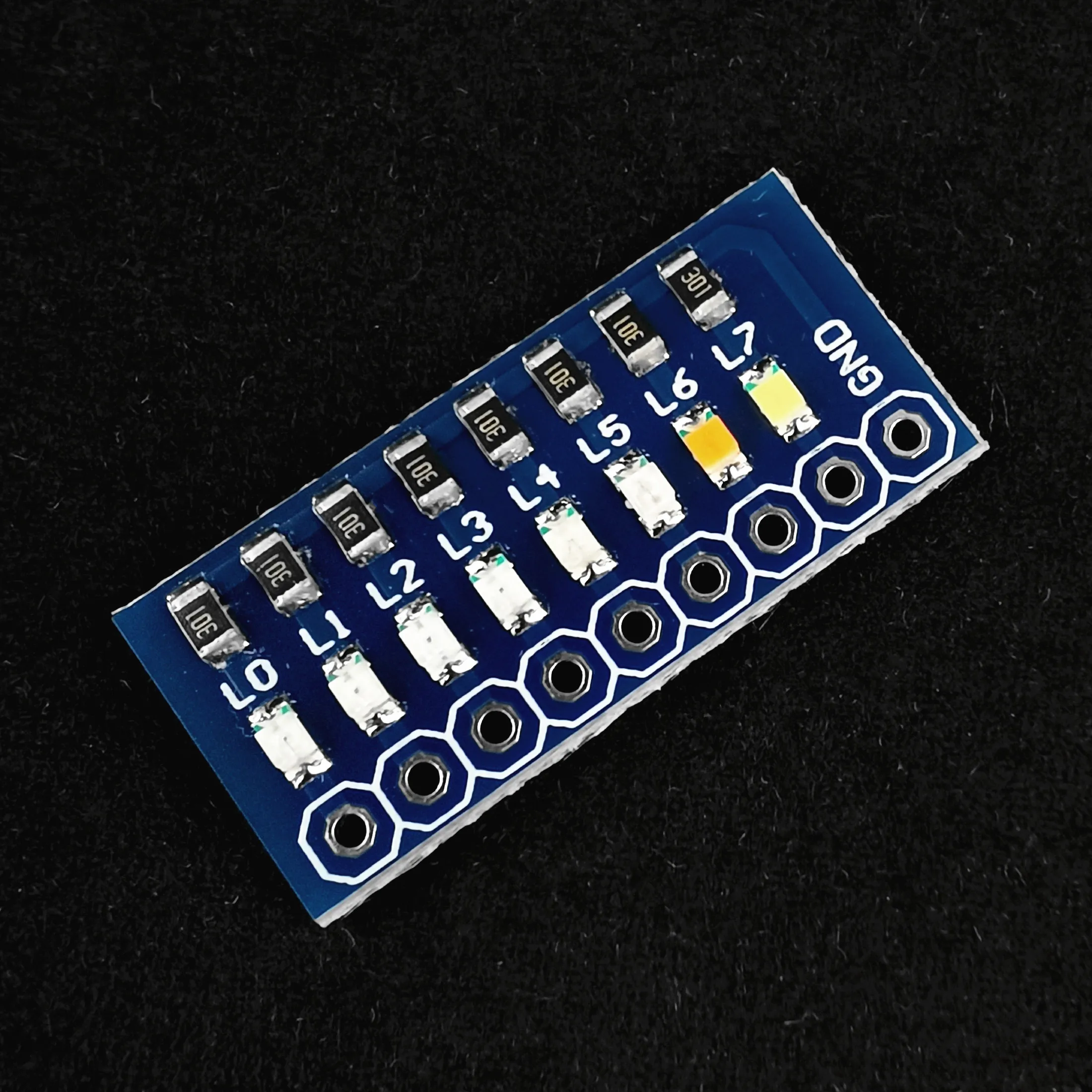 8 비트 포트 테스트 램프 표시기, 적색, 녹색, 청색, 분홍색, 보라색, 노란색, STM32 STC 51 AVR PIC Arduino용 11 가지 색상