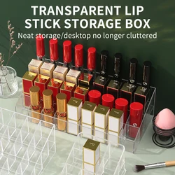 Lipstick Storage Box 9/24/36/40 Grids Clear Acrylic Makeup Organizer Box for Lipstick Brushes Bottles etc Display Stand Cosmetic