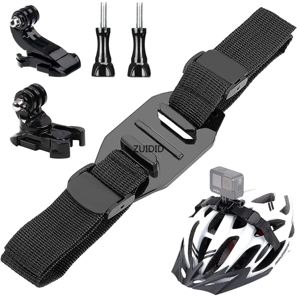 Adjustable Bike Helmet Strap Head Belt Mount Holder Adapter for GoPro Hero 9/8/7/6/5/4 SJCAM Xiaomi Yi OSMO Action Accessories