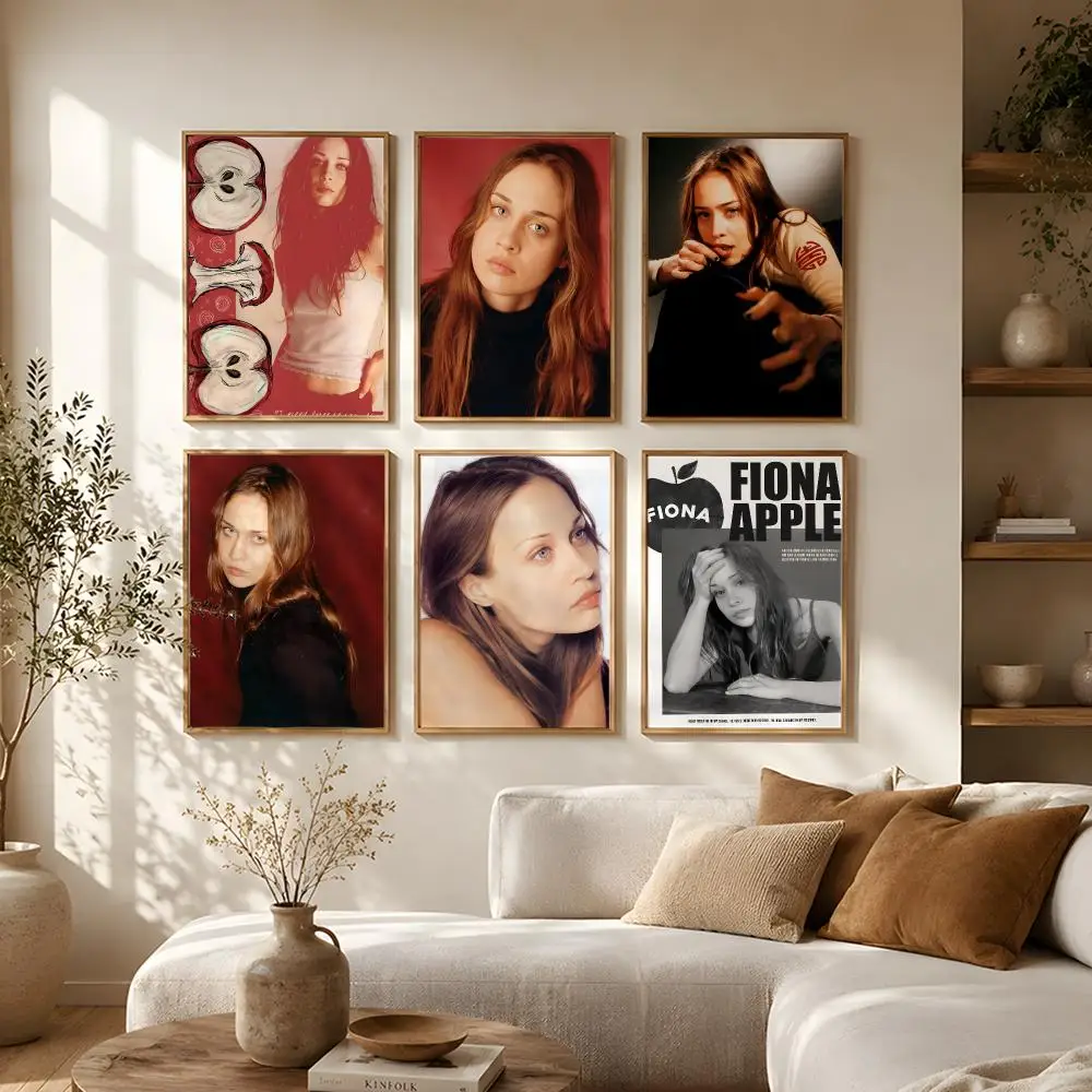 Singer Songwriter Fiona Apple Poster Self-adhesive Waterproof Paper Sticker Art Coffee House Bar Room Wall Decor