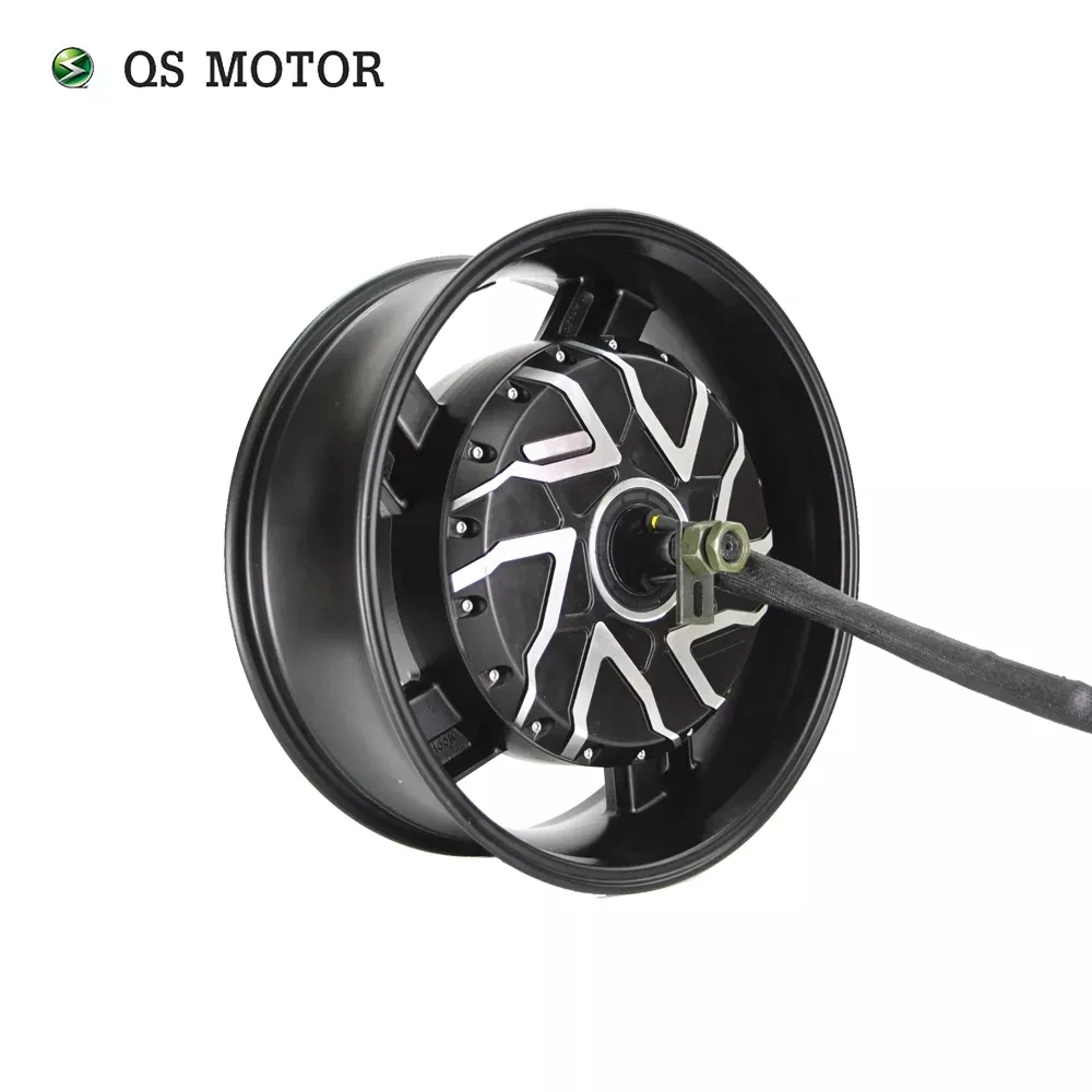 QS Motor 17X6.0inch QS273 12kW V4 96V 1450RPM Hub Motor for Electric Motorcycle
