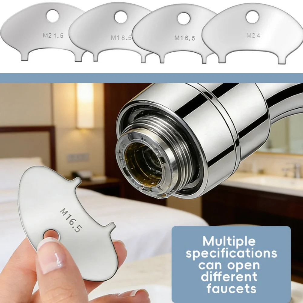 Stainless Steel Faucet Aerator Key, Household Faucet Plug-in Aerator Easy Aerator Removal Tool For Kitchen And Bathroom
