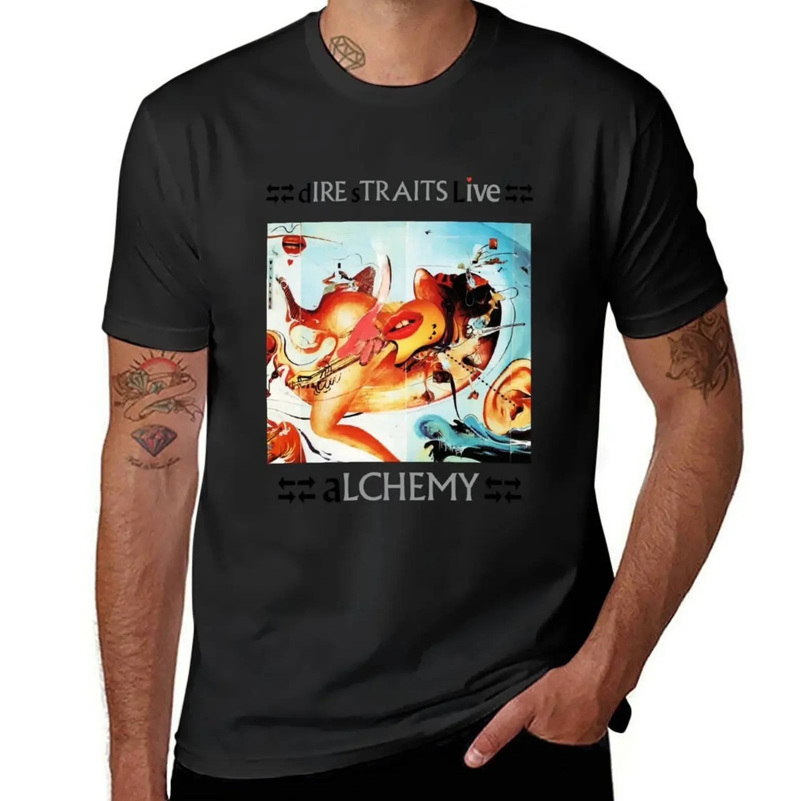 Vintage Dire Straits Alchemy T-Shirt Aesthetic clothing graphic shirts heavy weight t shirts for men