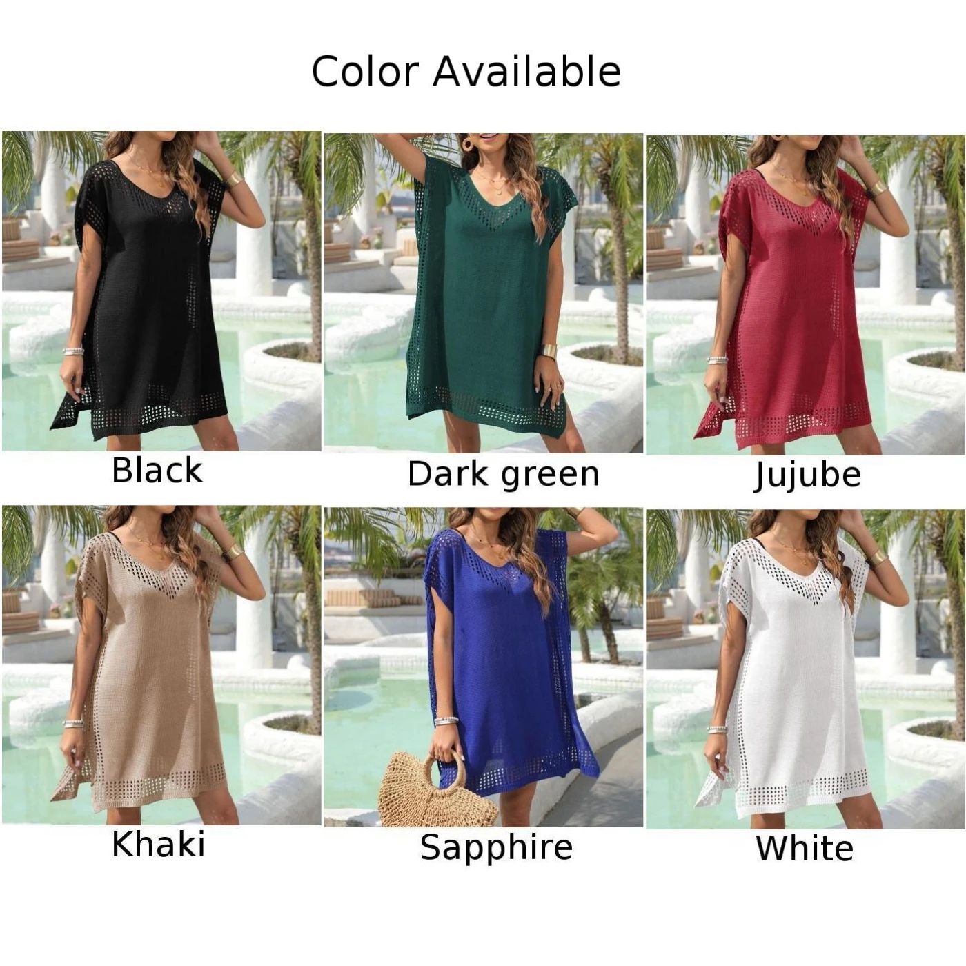 Mode Nieuwe Comfortabele Badmode Vrouwen Regelmatige Beachwear Bikini Cover Up Polyester Zomer Losse Zonnejurk Vakantie