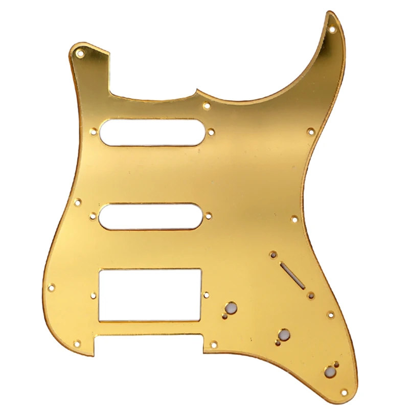 Golpeador de guitarra con espejo, 11 agujeros, placa rascadora de guitarra ST SSH con 11 Uds., tornillos de golpeador para accesorios de guitarra FD ST