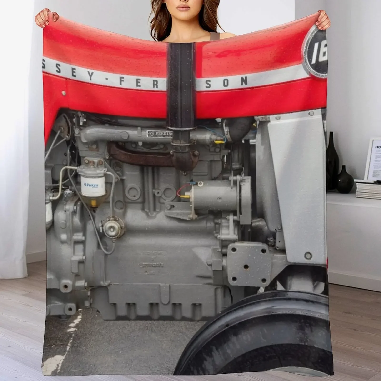 

Restored Vintage Massey Ferguson 165 Throw Blanket Sofa Winter beds Blankets