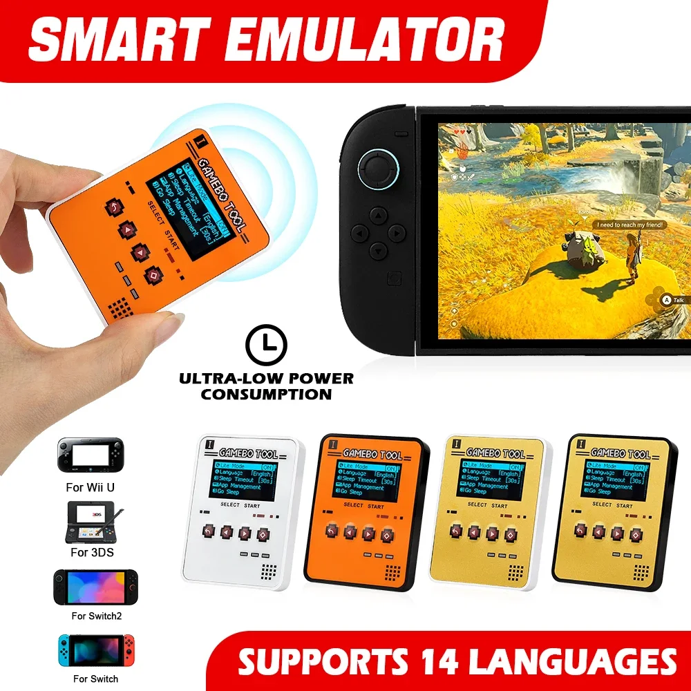 

Multi-Functional NFC Emulator with OLED Display & Button Enhanced Range Support Type-C Charging for Switch/Switch 2/Wii U/3DS