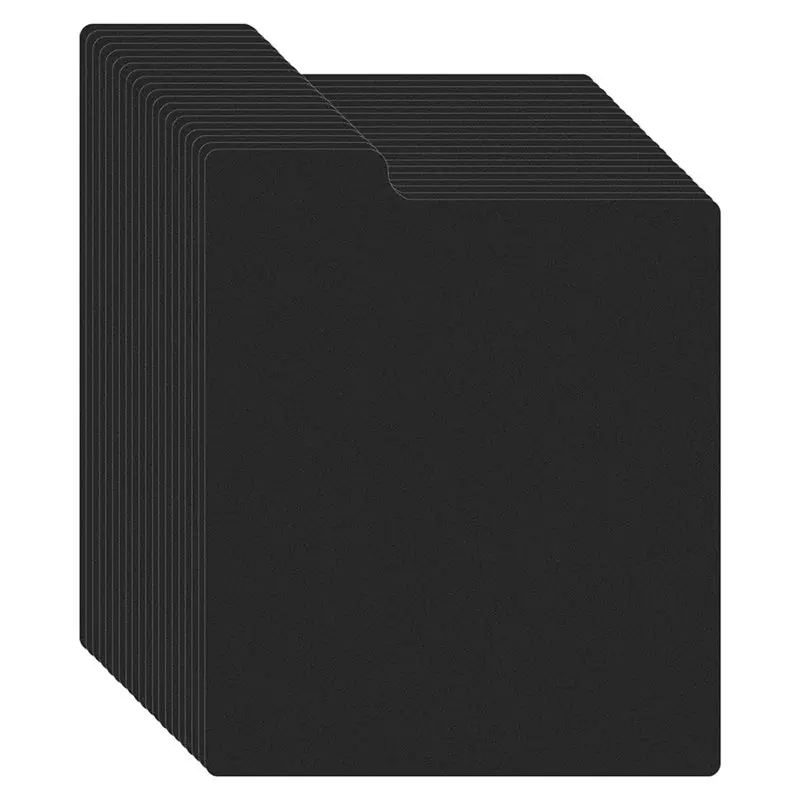 Blank Index Tab Included-For Media Storage Organizer-20PCS CD/DVD Dividers In 5 X 5.5 Inch Black PP Material